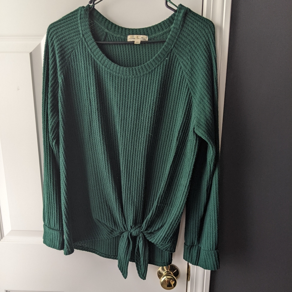 Nine Britton | Emerald Tie Sweater